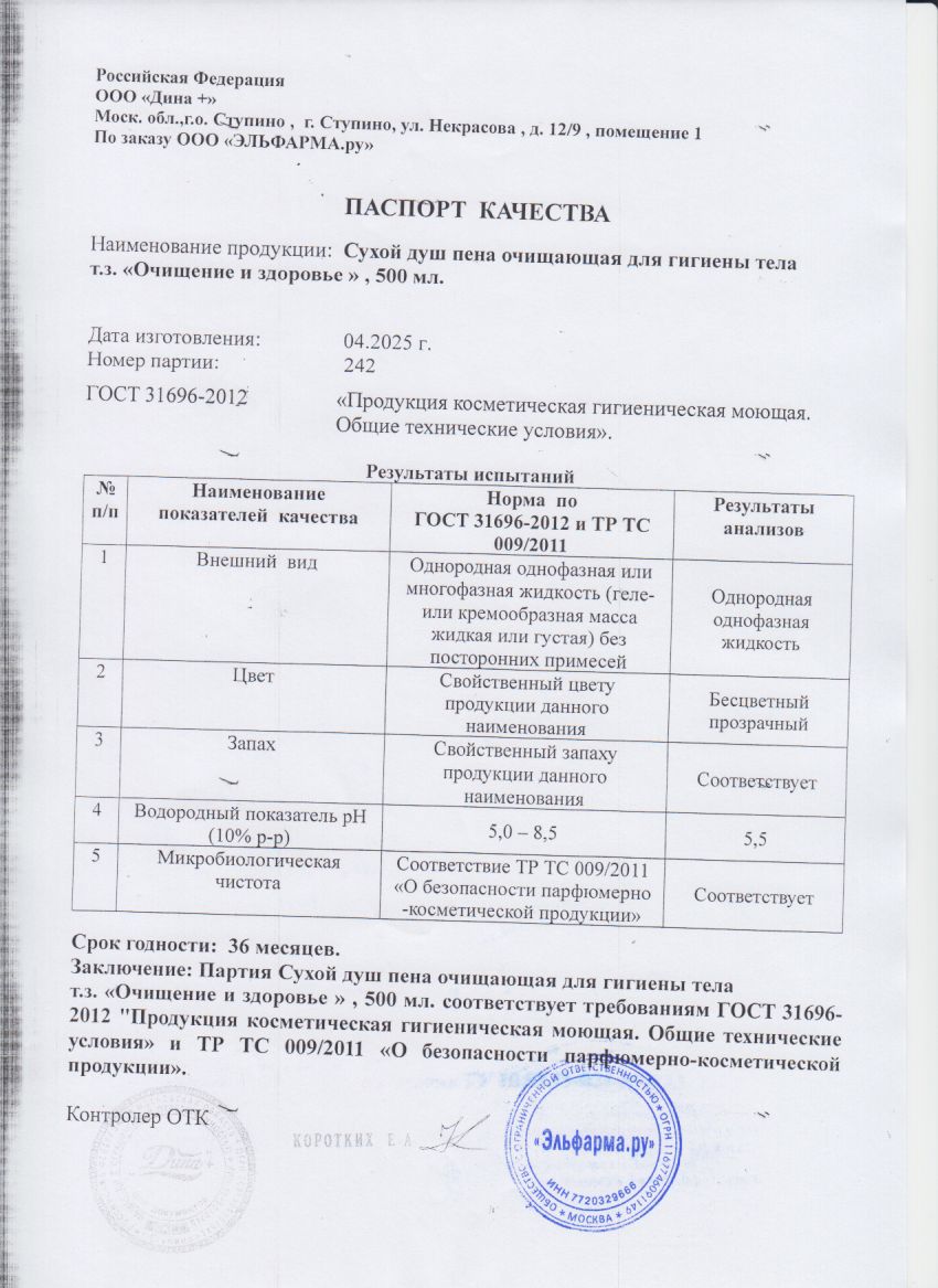 Паспорт №042025
